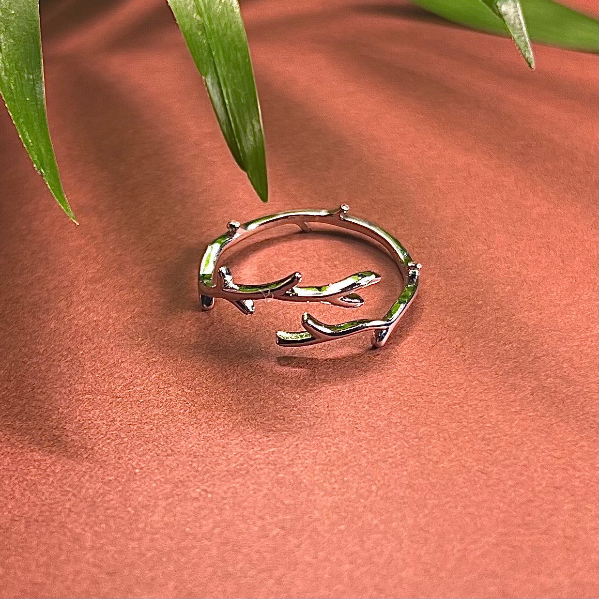 Silver Branch Ring