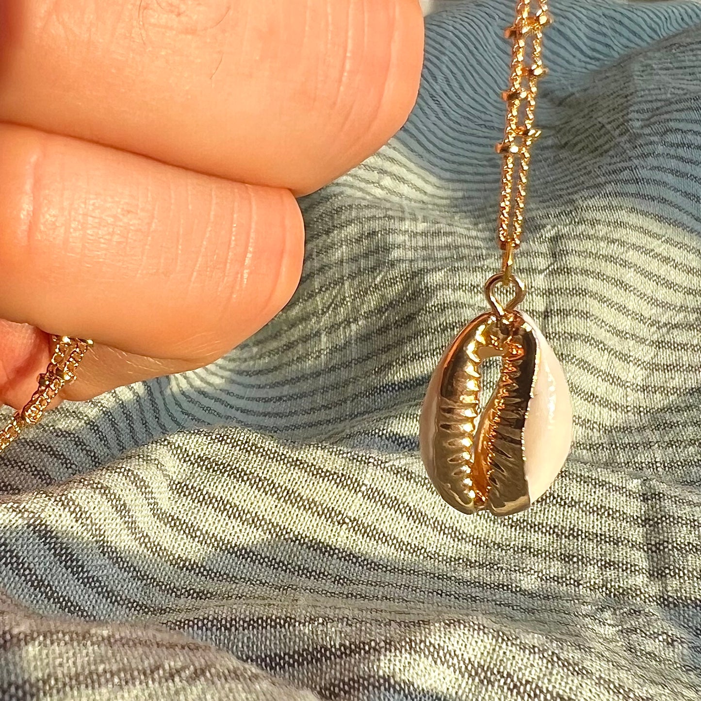 Gold Conch Shell Necklace