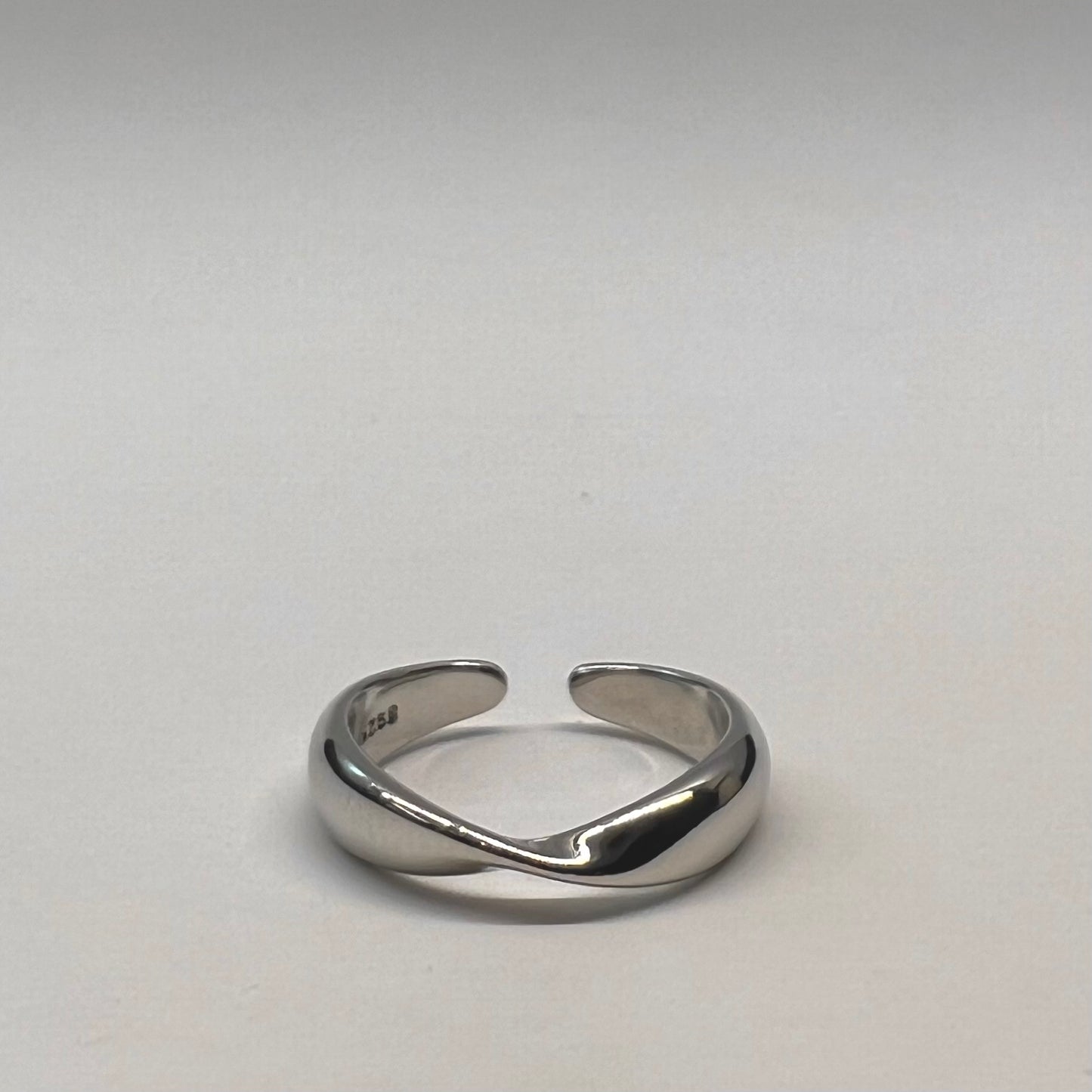 Silver Twisted Infinity Ring - Adjustable