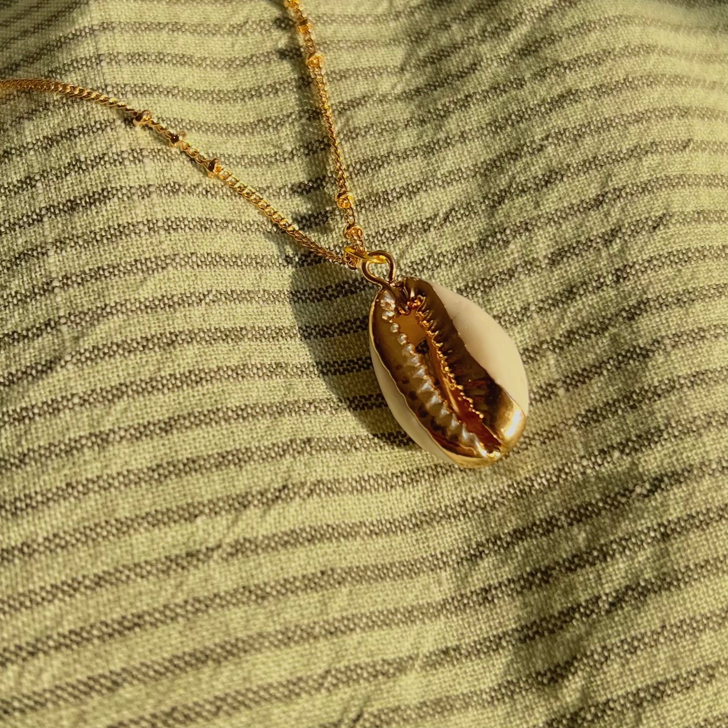 Gold Conch Shell Necklace