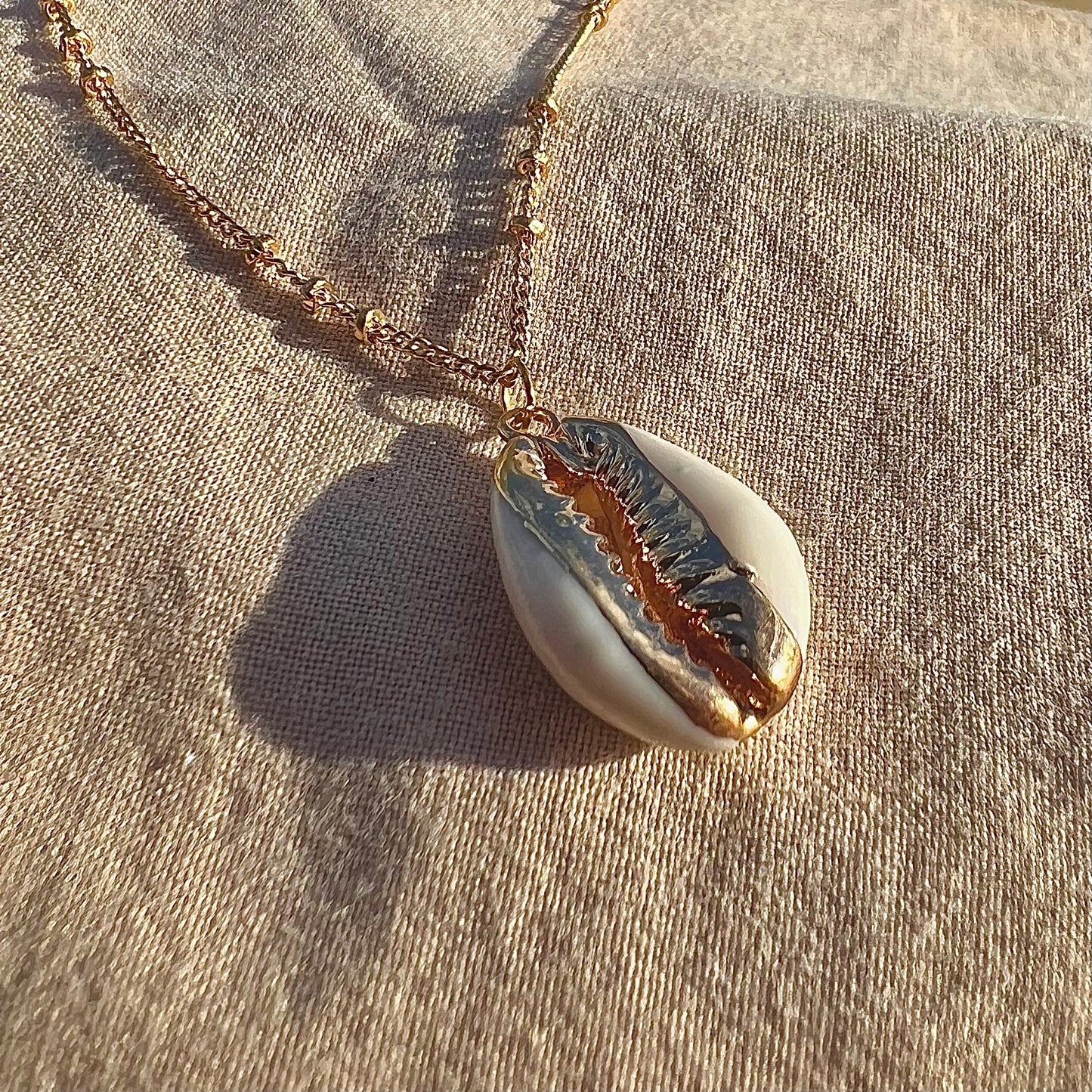 Gold Conch Shell Necklace